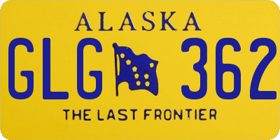 AK license plate GLG362