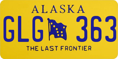 AK license plate GLG363