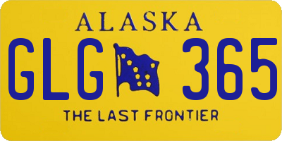 AK license plate GLG365