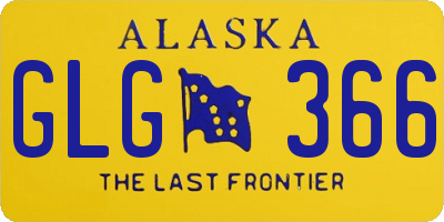 AK license plate GLG366