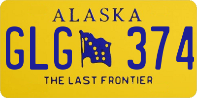 AK license plate GLG374