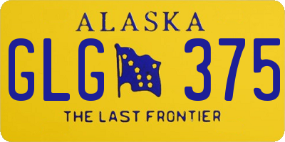 AK license plate GLG375