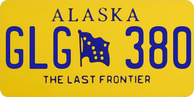 AK license plate GLG380
