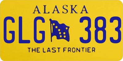 AK license plate GLG383
