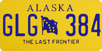 AK license plate GLG384