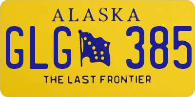 AK license plate GLG385
