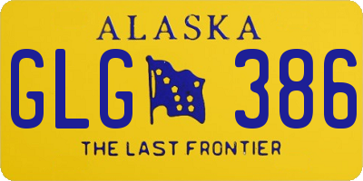 AK license plate GLG386