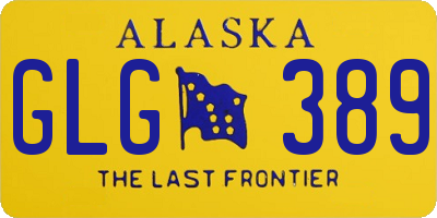 AK license plate GLG389