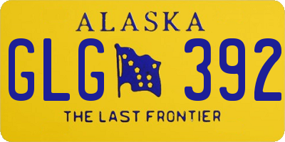 AK license plate GLG392