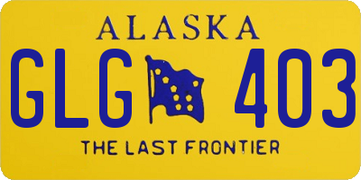 AK license plate GLG403