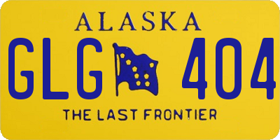 AK license plate GLG404