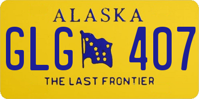 AK license plate GLG407