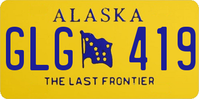 AK license plate GLG419