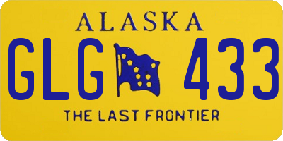 AK license plate GLG433