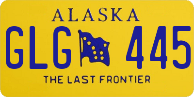 AK license plate GLG445