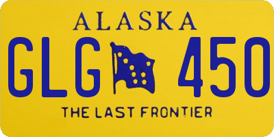 AK license plate GLG450