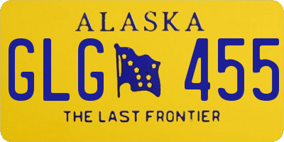 AK license plate GLG455
