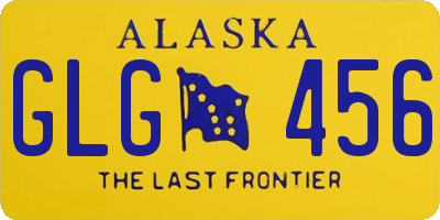 AK license plate GLG456