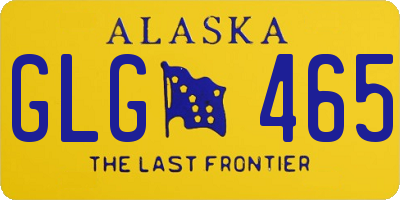 AK license plate GLG465