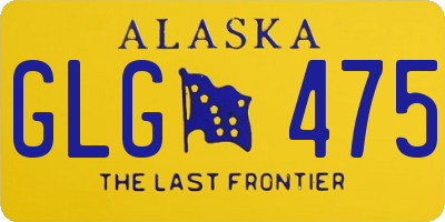 AK license plate GLG475