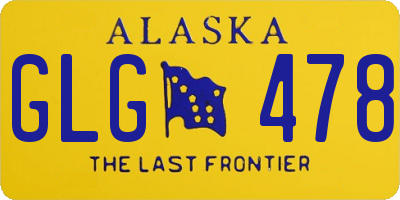 AK license plate GLG478