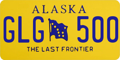 AK license plate GLG500