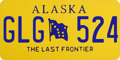 AK license plate GLG524