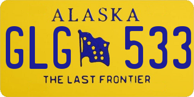 AK license plate GLG533