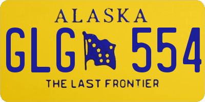AK license plate GLG554