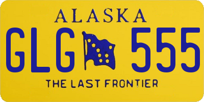 AK license plate GLG555