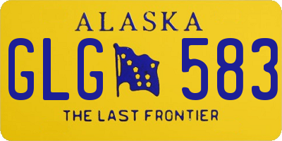 AK license plate GLG583