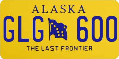 AK license plate GLG600