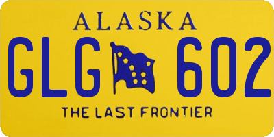 AK license plate GLG602