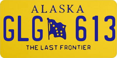 AK license plate GLG613