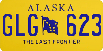 AK license plate GLG623