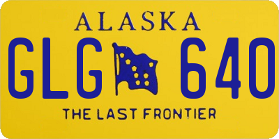 AK license plate GLG640