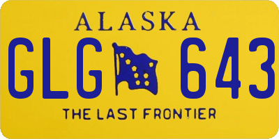 AK license plate GLG643