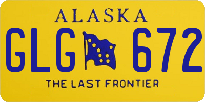 AK license plate GLG672