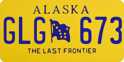 AK license plate GLG673
