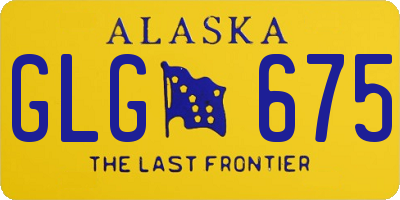 AK license plate GLG675
