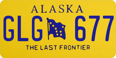 AK license plate GLG677