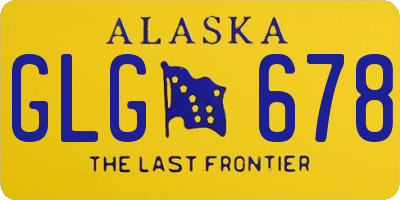 AK license plate GLG678