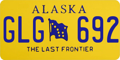 AK license plate GLG692