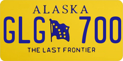 AK license plate GLG700