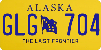 AK license plate GLG704