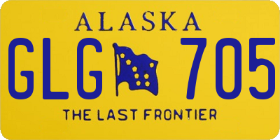 AK license plate GLG705