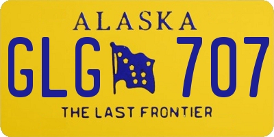 AK license plate GLG707
