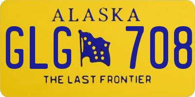AK license plate GLG708