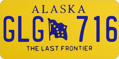 AK license plate GLG716