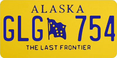 AK license plate GLG754